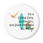 TOP Water Girl Refrigerator Magnet