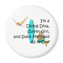 TOP Water Girl Refrigerator Magnet