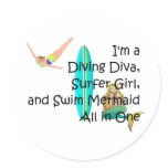 TOP Water Girl Stickers