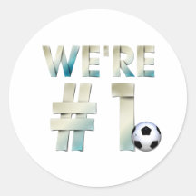 TOP We're #1 Soccer Stickers