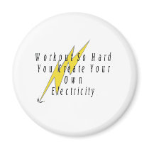 TOP Workout Electricity Refrigerator Magnet