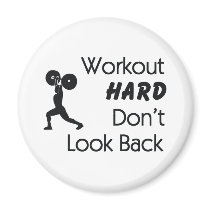 TOP Workout Hard Refrigerator Magnet