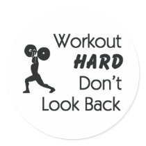 TOP Workout Hard Round Sticker
