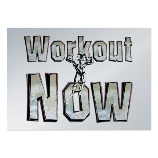 TOP Workout Now Business Card Template (front side)