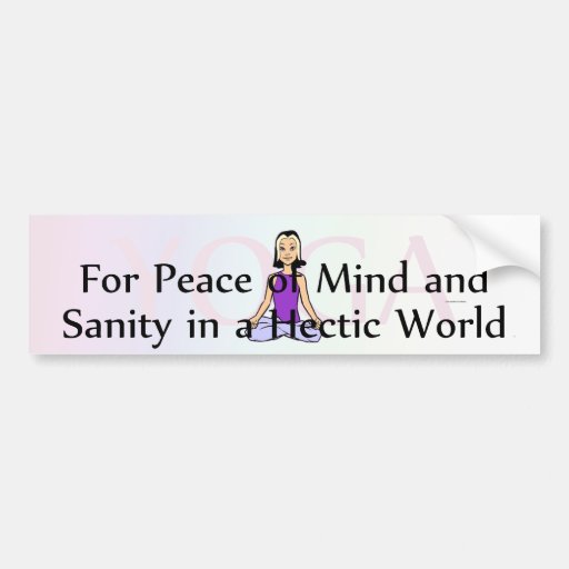 TOP Yoga Slogan Bumper Sticker Zazzle