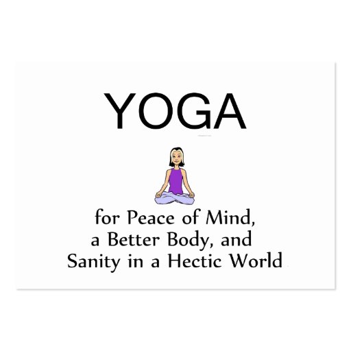 TOP Yoga Slogan Business Card (front side)