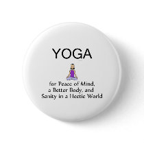 TOP Yoga Slogan Pinback Button