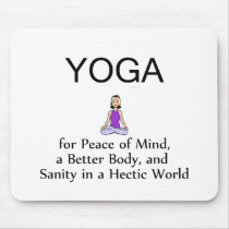 TOP Yoga Slogan Mouse Pad