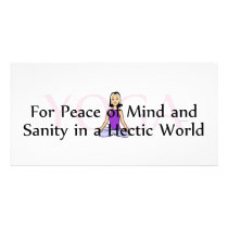 TOP Yoga Slogan Photo Greeting Card