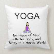 TOP Yoga Slogan Throw Pillow