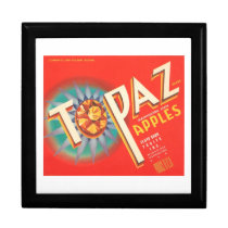 Topaz Apples VIntage Crate Label Jewelry Boxes