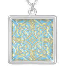 Topaz Crucifix Necklaces