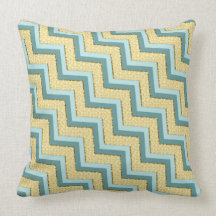 Topaz Glitter Chevron Pattern Throw Pillow