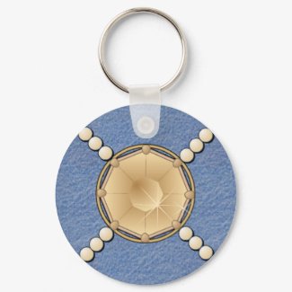 Topaz & Pearls DENIM KEYCHAIN keychain