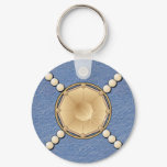 Topaz & Pearls DENIM KEYCHAIN
