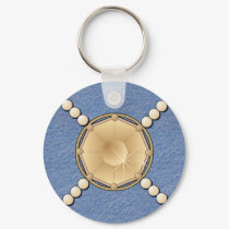 Topaz & Pearls DENIM KEYCHAIN