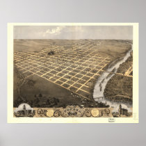 Topeka Kansas 1869 Panoramic Map Posters