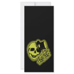 Tophat Skull Yellow Customized Rack Card
