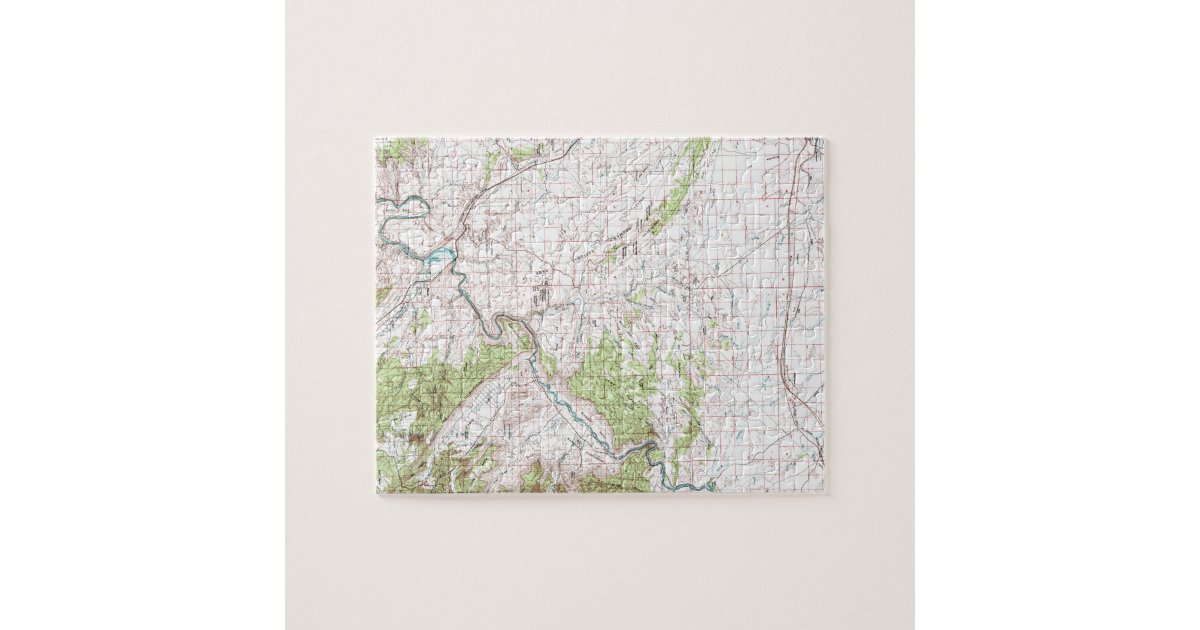 Topographic Map Jigsaw Puzzle Zazzle