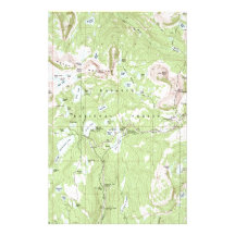 Topographic Map Stationery Design