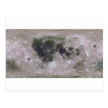 Topographic Surface of Earth's Moon Postcard