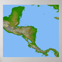 Central America Topography
