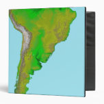 Topographic view of South America Vinyl Binder