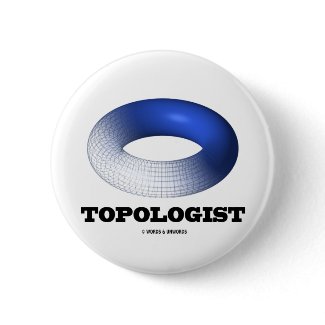 Topologist (Blue Toroid) button