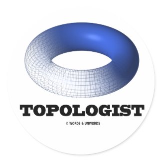 Topologist (Blue Toroid) sticker
