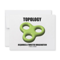 Topology Requires A Twisted Imagination (Toroid) Custom Invitation