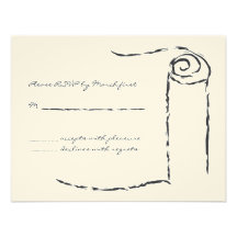 Torah Scroll Bar Mitzvah RSVP Personalized Announcement