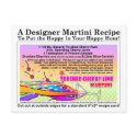 Torched Cherry Lime Martini Recipe Postcard by TheMartiniDiva