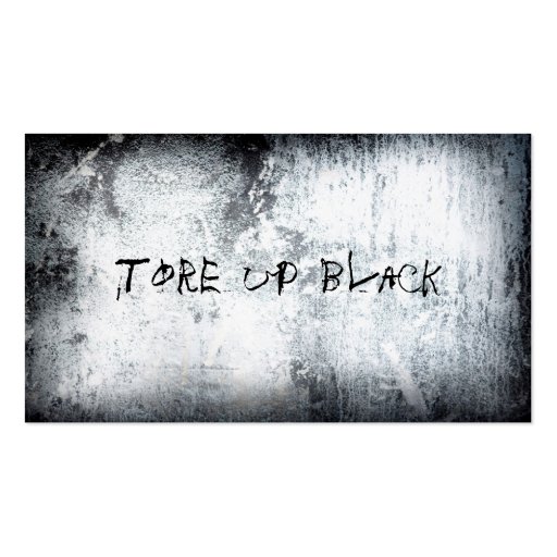 Tore Up [black] Business Cards (front side)