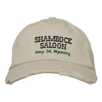 torn and distressed Shamrock Saloon cap embroidered hats by ShamrockSaloon torn and distressed Shamrock Saloon cap embroidered hats