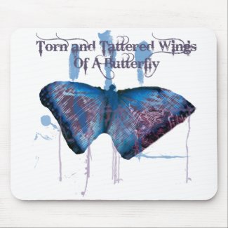 Torn and Tattered Wings of a butterfly Mousepad mousepad