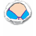 torn bra blue t-shirts