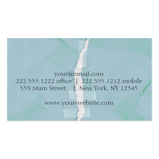Torn paper business card template (back side)