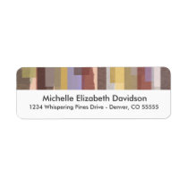 Torn Paper Stripes Return Address Labels labels