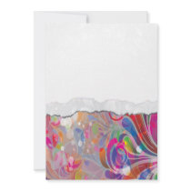 torn reto colorful abstract floral bliss announcement