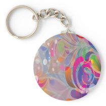 torn reto colorful abstract floral bliss keychains