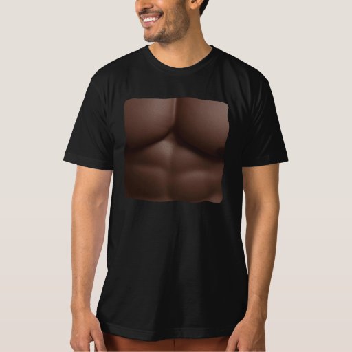 Torn Tshirt With Fake Abs (Dark Skin) Zazzle