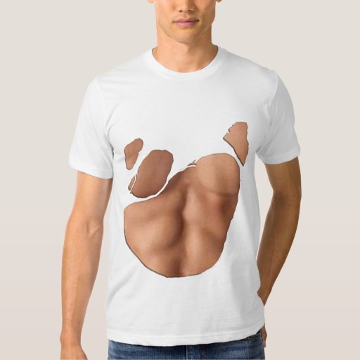 Torn Tshirt With Fake Abs (Light Skin) Zazzle
