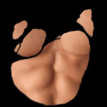 Torn T-shirt With Fake Abs (Light Skin)