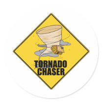 Tornado Chaser Round Sticker