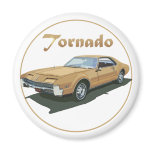 Tornado Gold Refrigerator Magnet