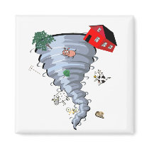 Tornado Fridge Magnet