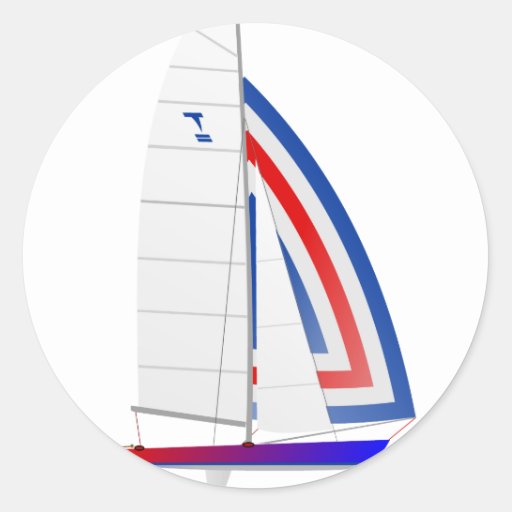 Tornado Racing Sailboat onedesign Olympic Class Classic Round Sticker 