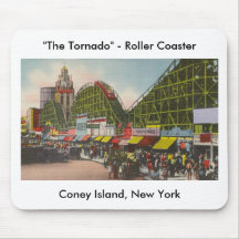 Tornado Roller Coaster - Coney Island NY /The Bobs Mouse Pads