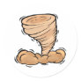 Tornado Round Stickers