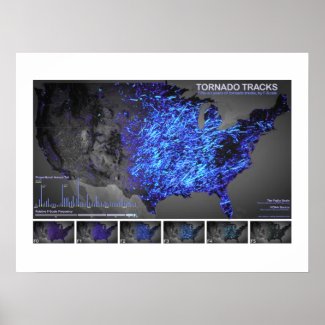 Tornado Tracks Poster